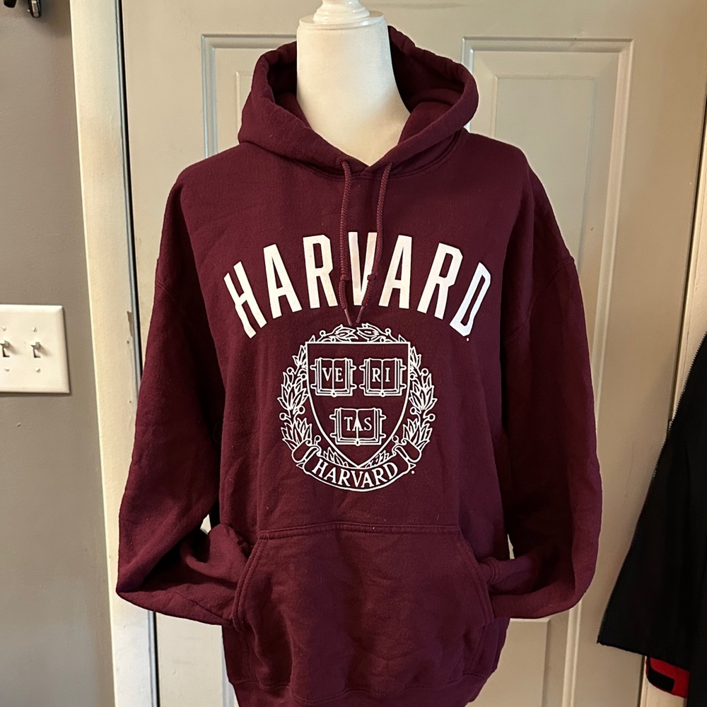 Harvard Burgundy Hoodie Sweatshirt